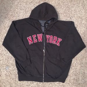Brandy Melville/John Galt black zip up New York Christy hoodie